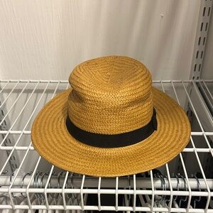14th & Union Tan Straw Hat with Black Band
